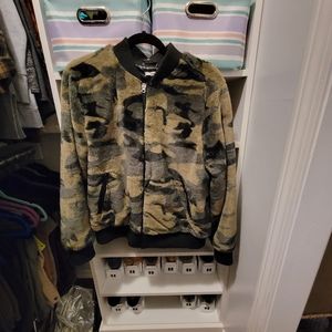 Bar III XL Faux Fur Camo Jacket